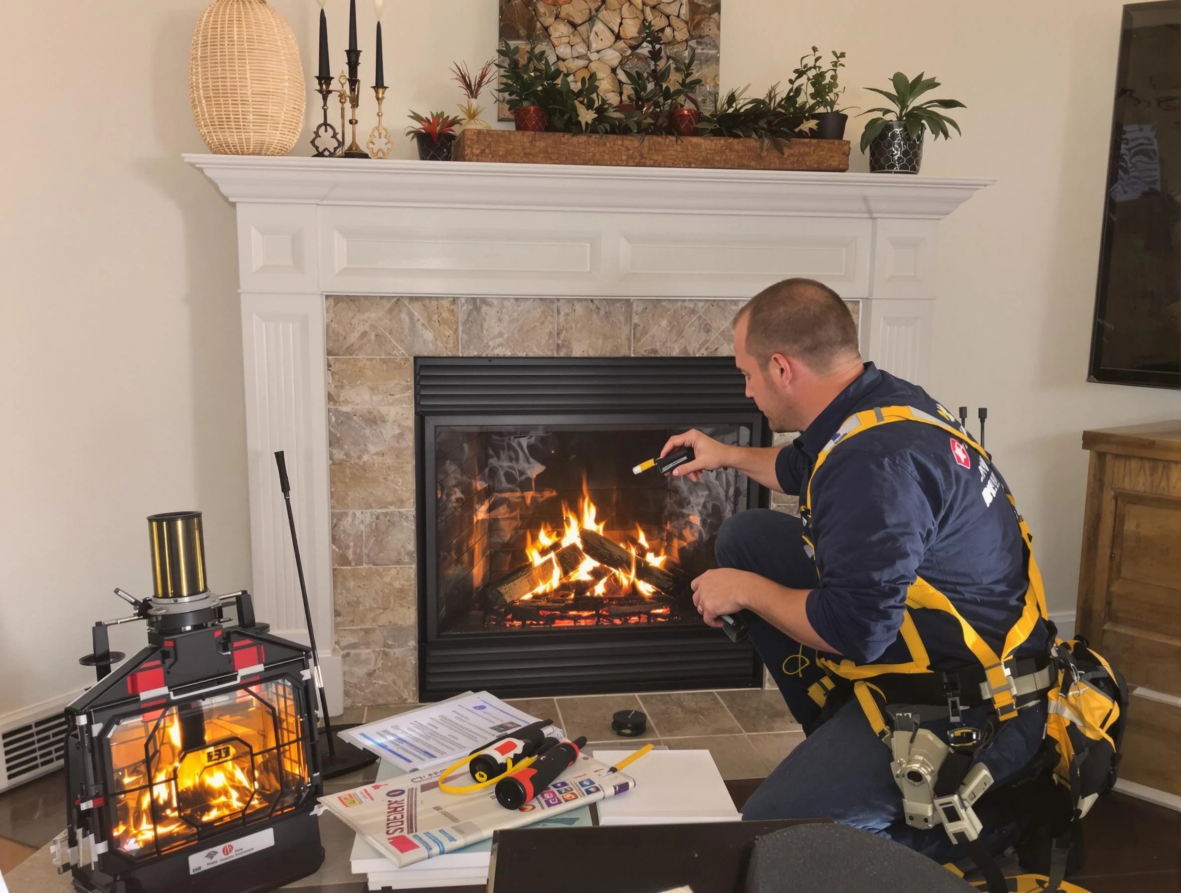 Safety-focused fireplace inspection by Spring Valley Chimney Sweep in Spring Valley, NY