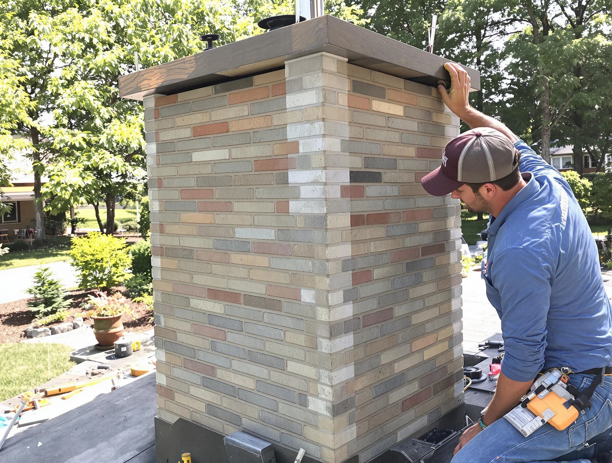 Spring Valley Chimney Sweep completing a modern chimney remodel in Spring Valley, NY
