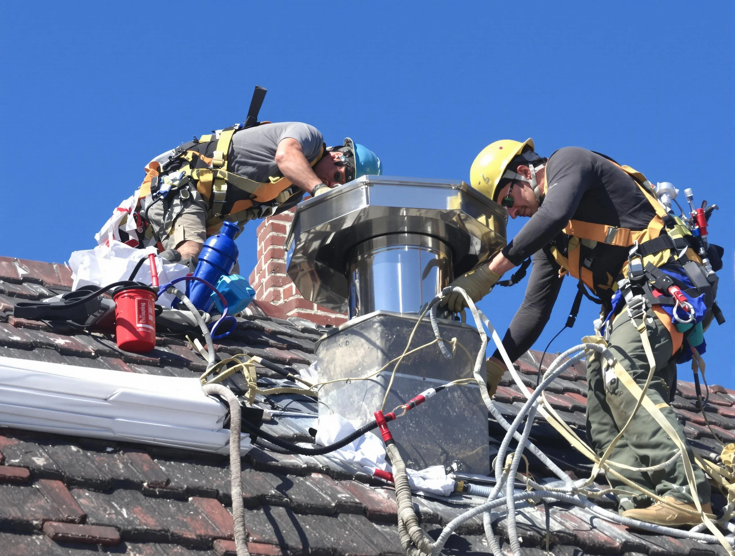Protective chimney cap installed by Spring Valley Chimney Sweep in Spring Valley, NY