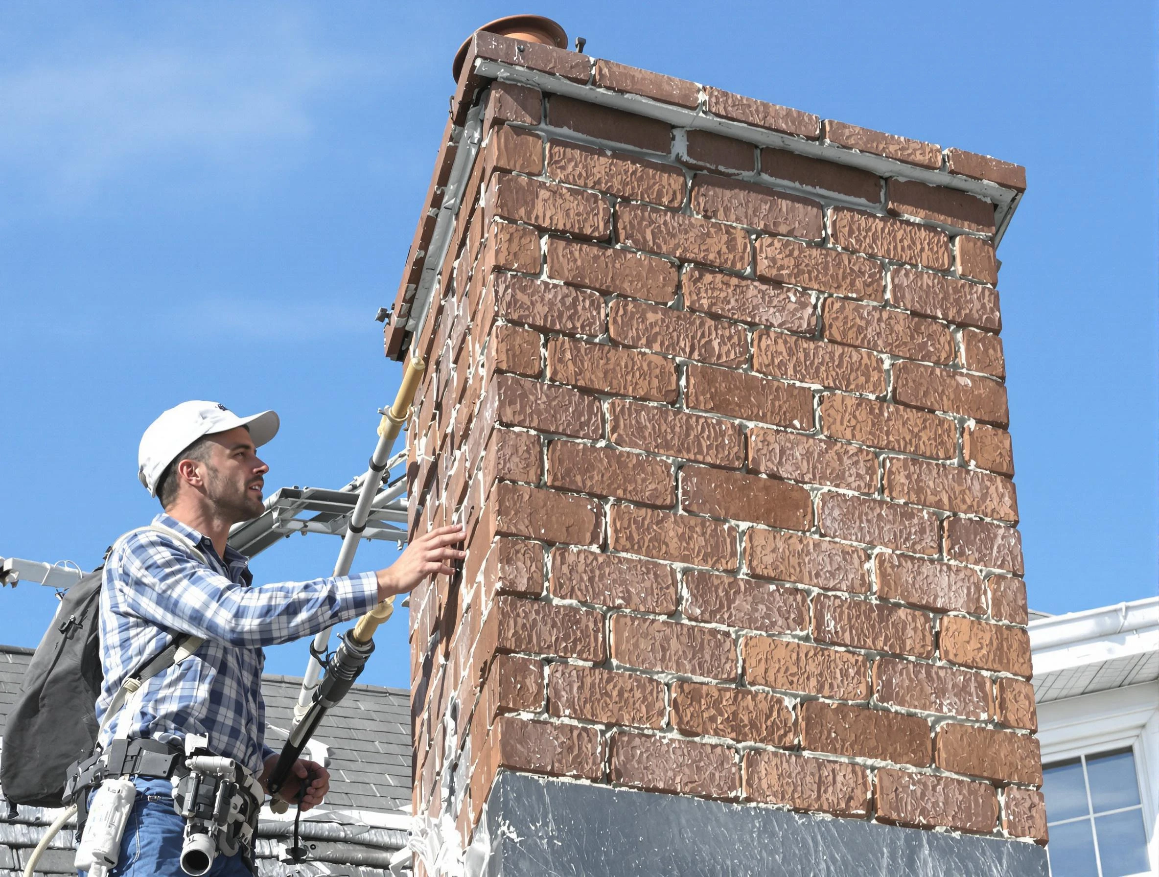 Brickwork for a chimney rebuild by Spring Valley Chimney Sweep in Spring Valley, NY