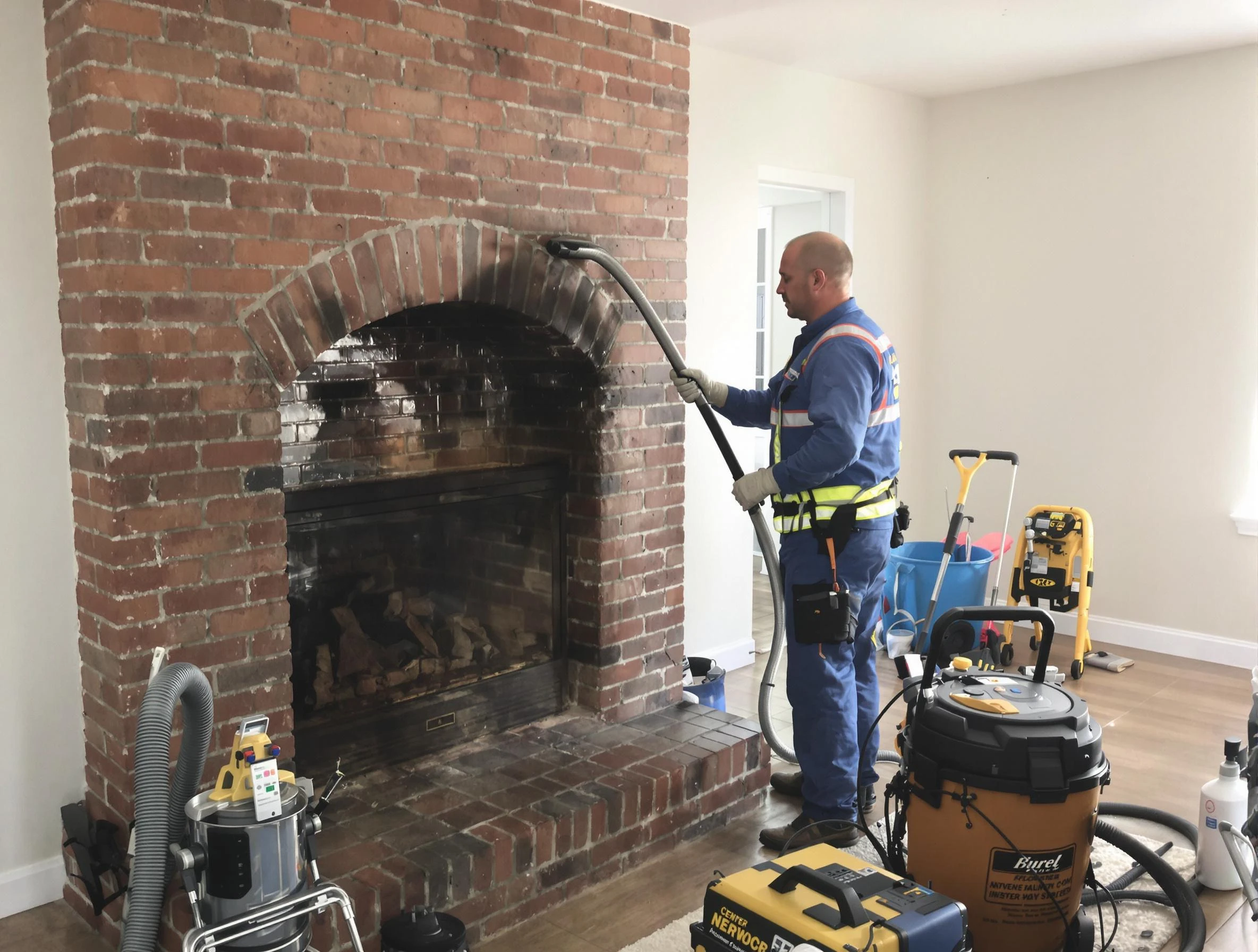 Spring Valley Chimney Sweep expert performing detailed chimney sweep in Spring Valley, NY