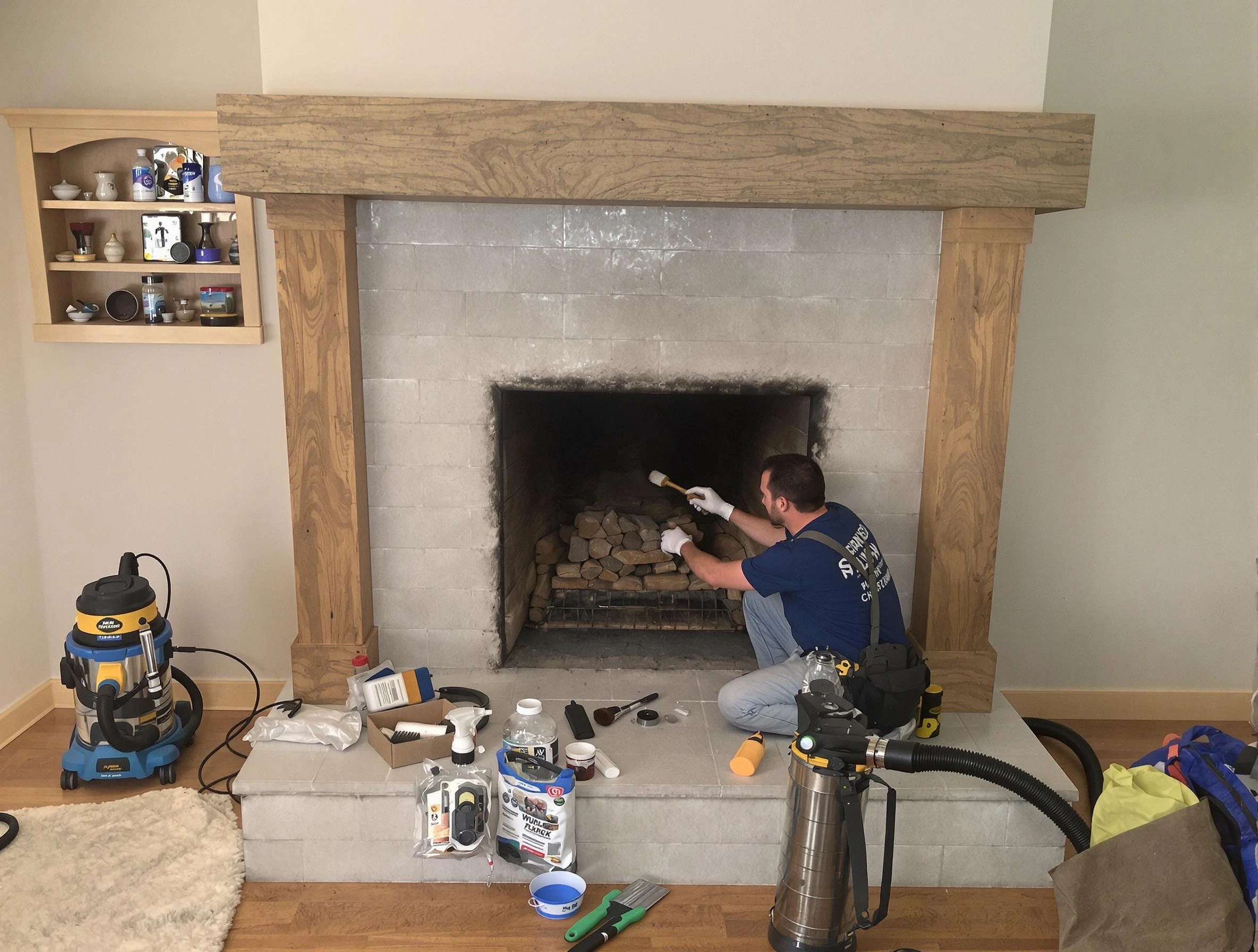 Detailed creosote removal process by Spring Valley Chimney Sweep in Spring Valley, NY