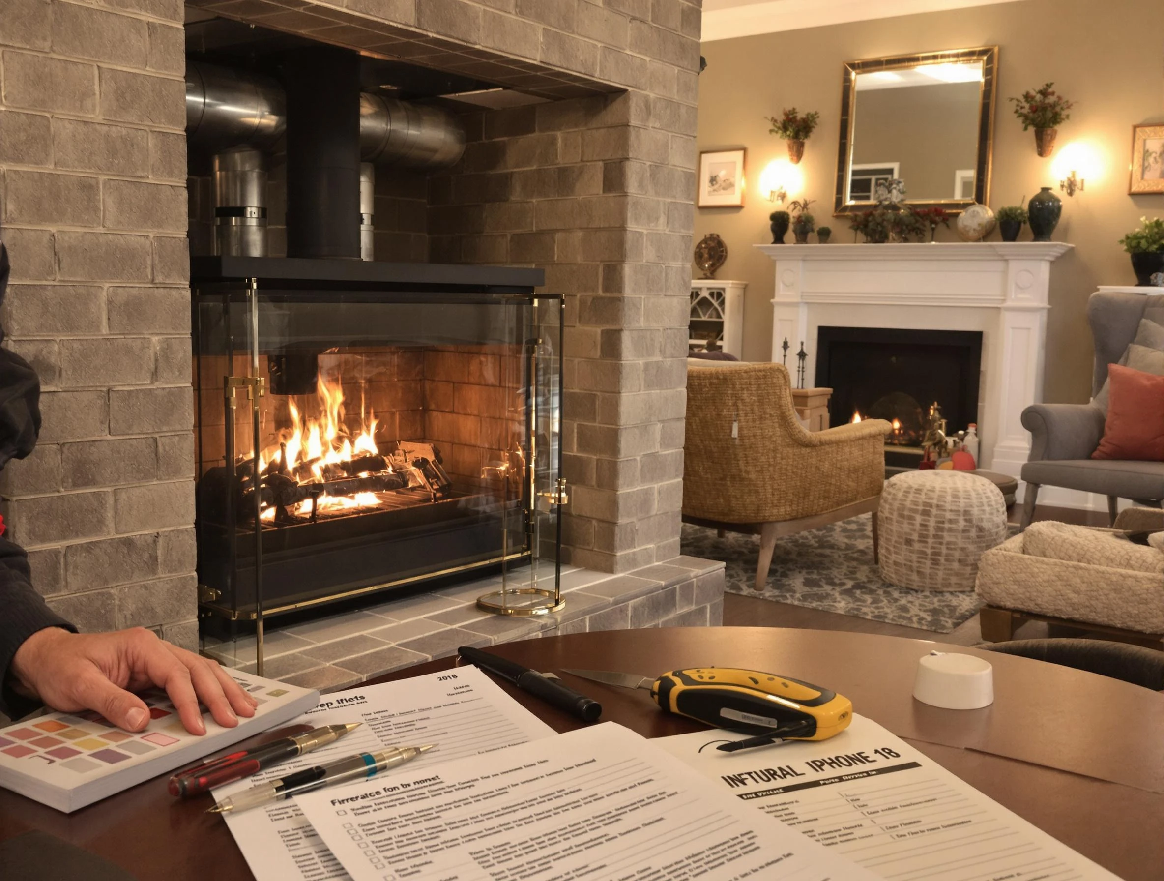 Spring Valley Chimney Sweep verifying fireplace safety measures in Spring Valley, NY